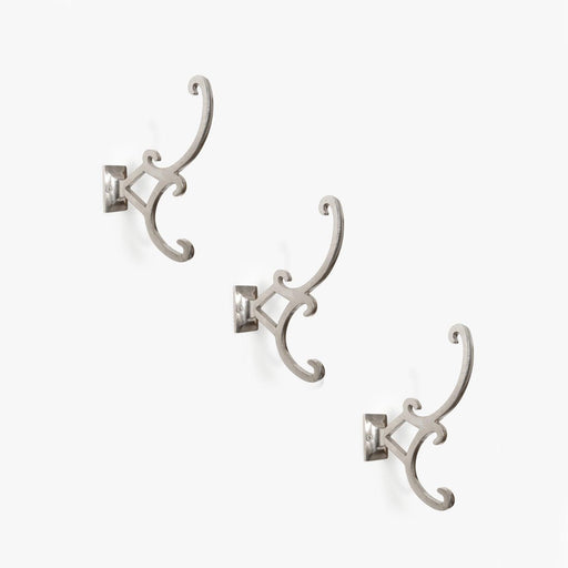 Buy Wall Hooks - Silver Swirl Wall Hook Set | Hangers Holders For Home And Bathroom Set of 3 by Casa decor on IKIRU online store