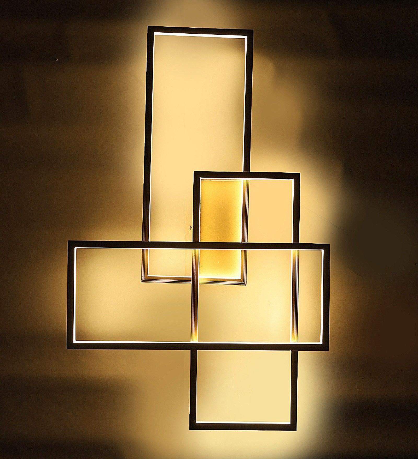 Buy Wall Light - Abstract Gold Aluminium Wall Light by ELIANTE by Jainsons Lights on IKIRU online store