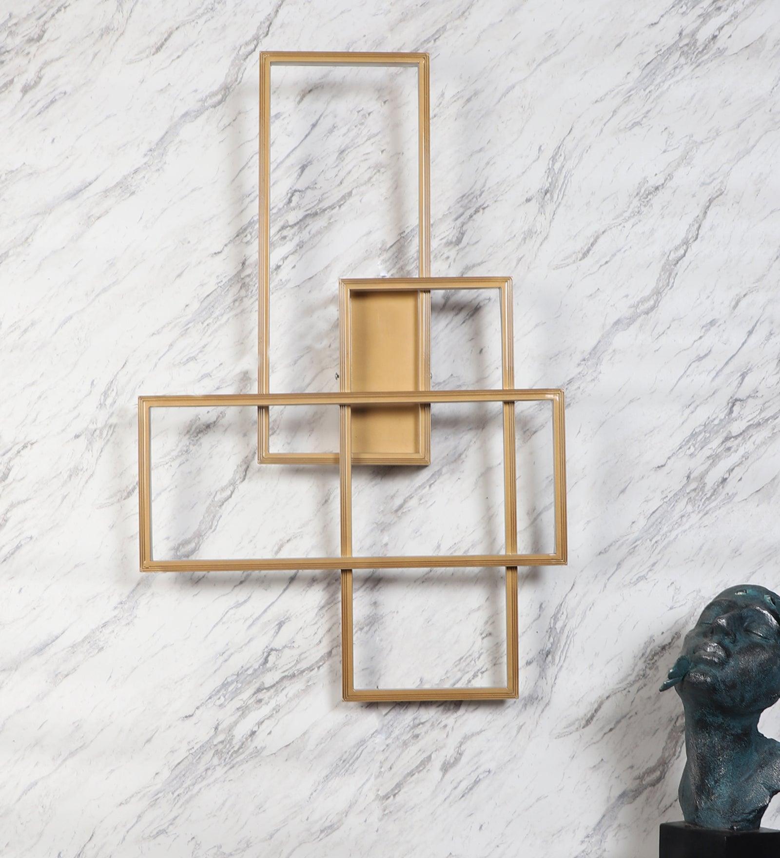 Buy Wall Light - Abstract Gold Aluminium Wall Light by ELIANTE by Jainsons Lights on IKIRU online store