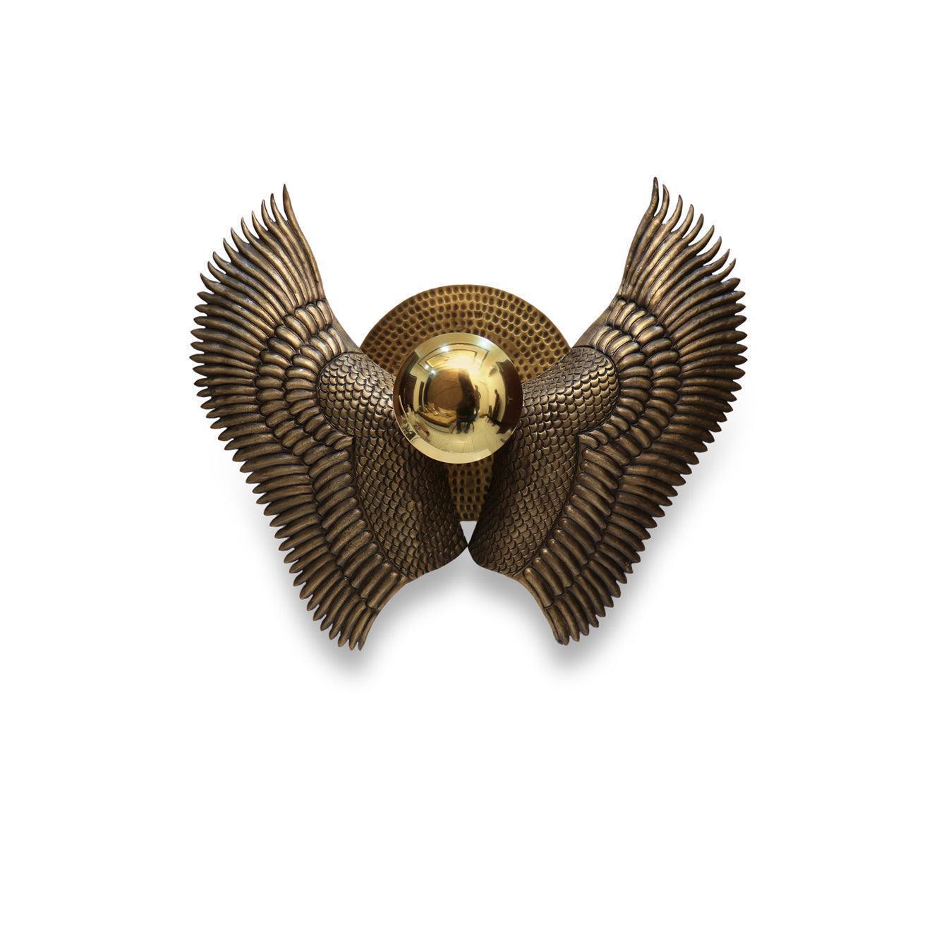 Buy Wall Light - Adler Wing Wall Light | Hanging Lamp for Living Room by Home Blitz on IKIRU online store