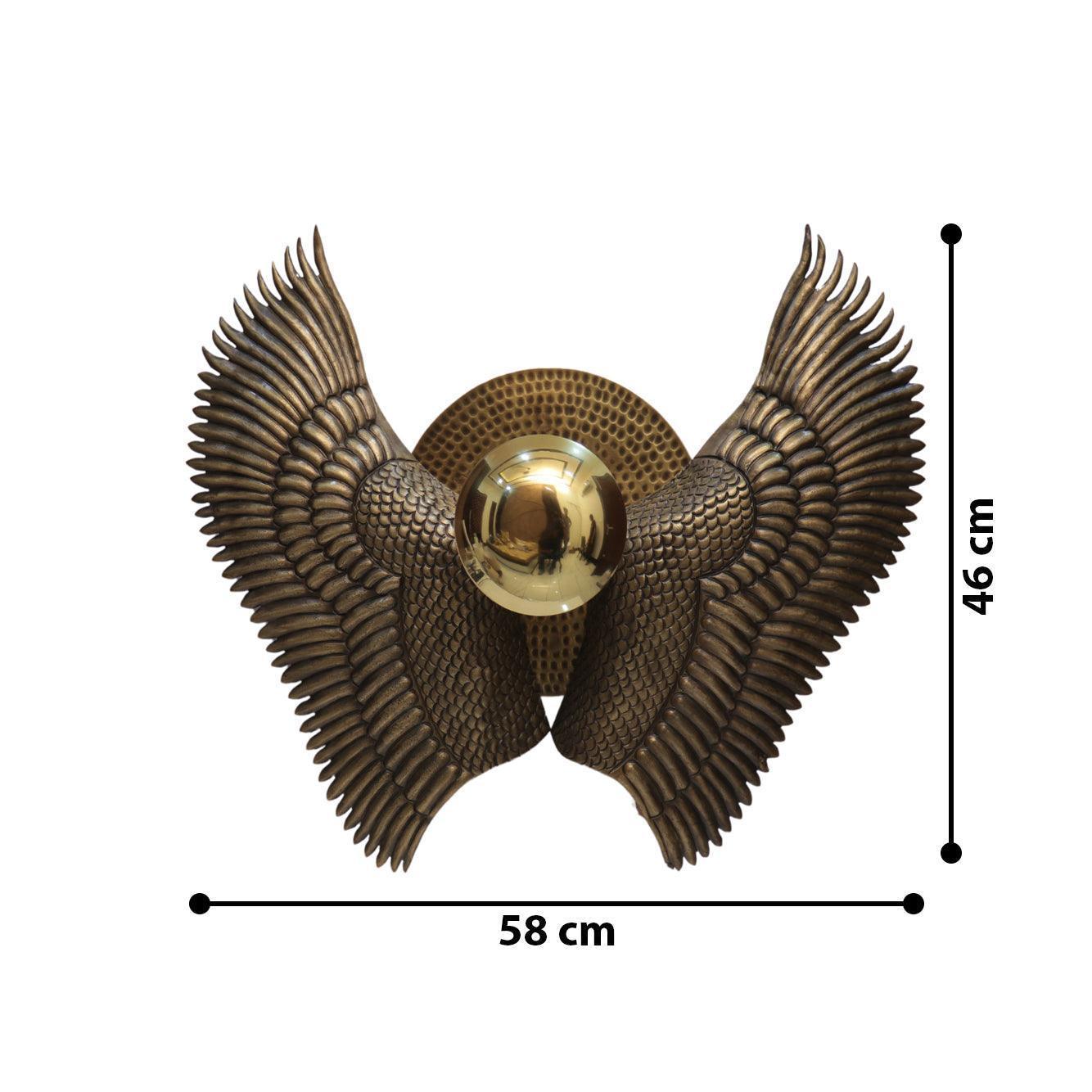 Buy Wall Light - Adler Wing Wall Light | Hanging Lamp for Living Room by Home Blitz on IKIRU online store