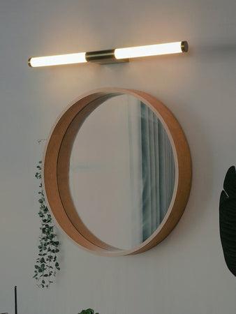 Buy Wall Light - Brass Antique Warm White Vanity LED Mirror Light For Dressing Room & Bathroom by Fos Lighting on IKIRU online store