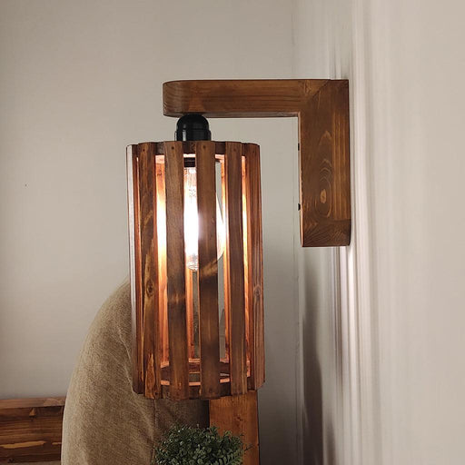 Buy Wall Light - Casa Brown Wooden Wall Light | Decorative Lamps by Symplify on IKIRU online store