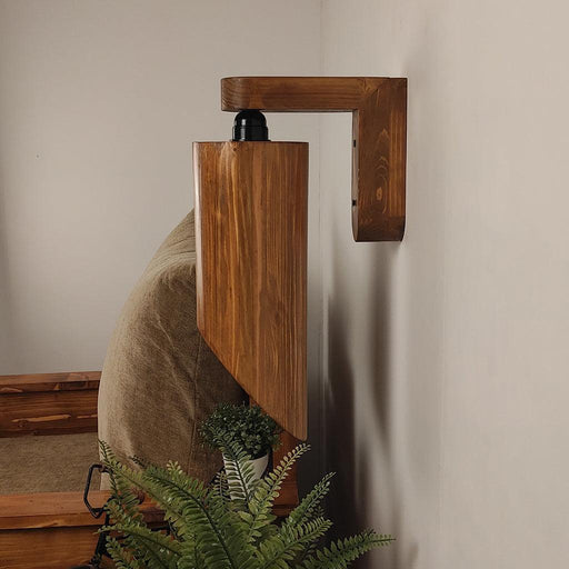 Buy Wall Light - Cedar Brown Wooden Wall Light | Lamp For Wall Decor by Symplify on IKIRU online store