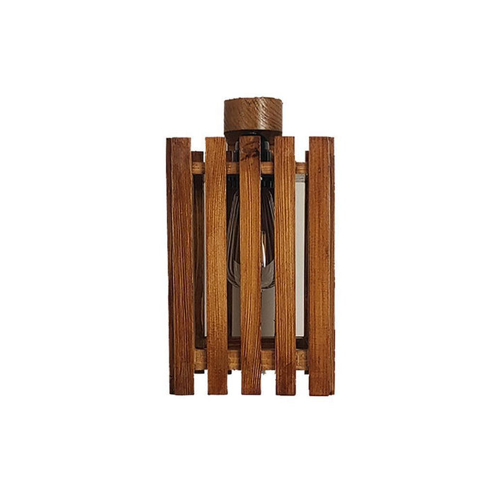 Buy Wall Light - Elegant Brown Wooden Wall Light by Symplify on IKIRU online store