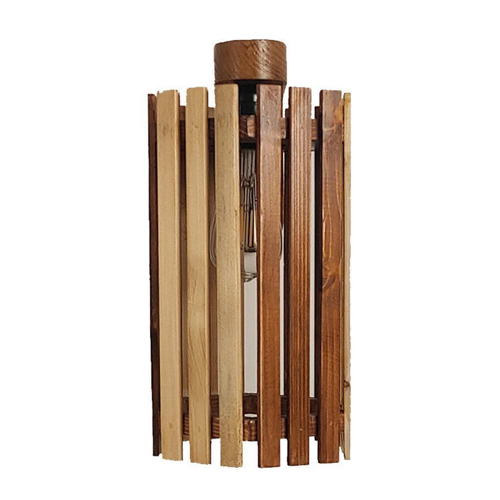 Buy Wall Light - Hexa Brown Wooden Wall Light | Lamps for Home Decor by Symplify on IKIRU online store