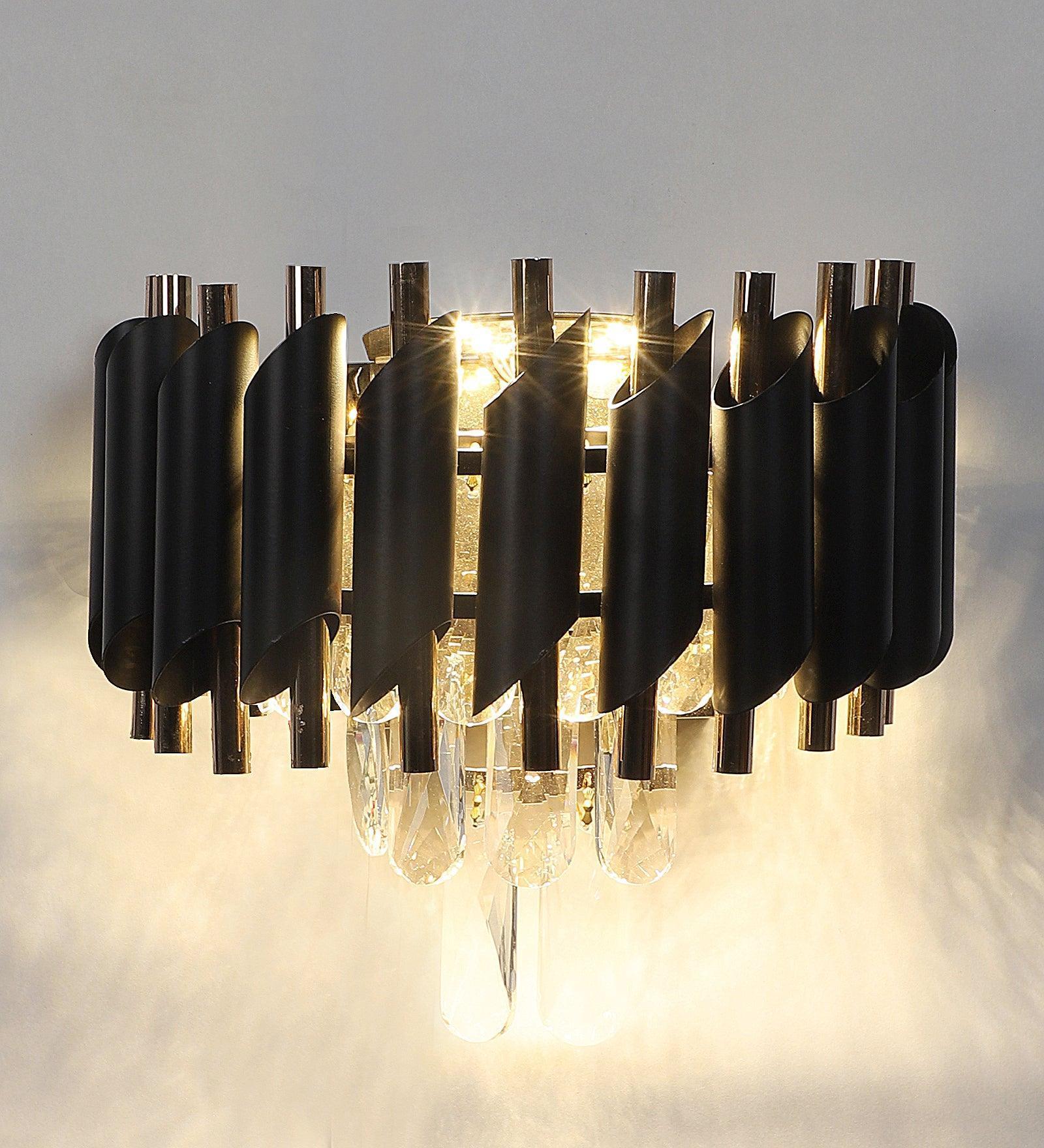 Buy Wall Light - Luna Black and Gold Iron Wall Light by ELIANTE by Jainsons Lights on IKIRU online store