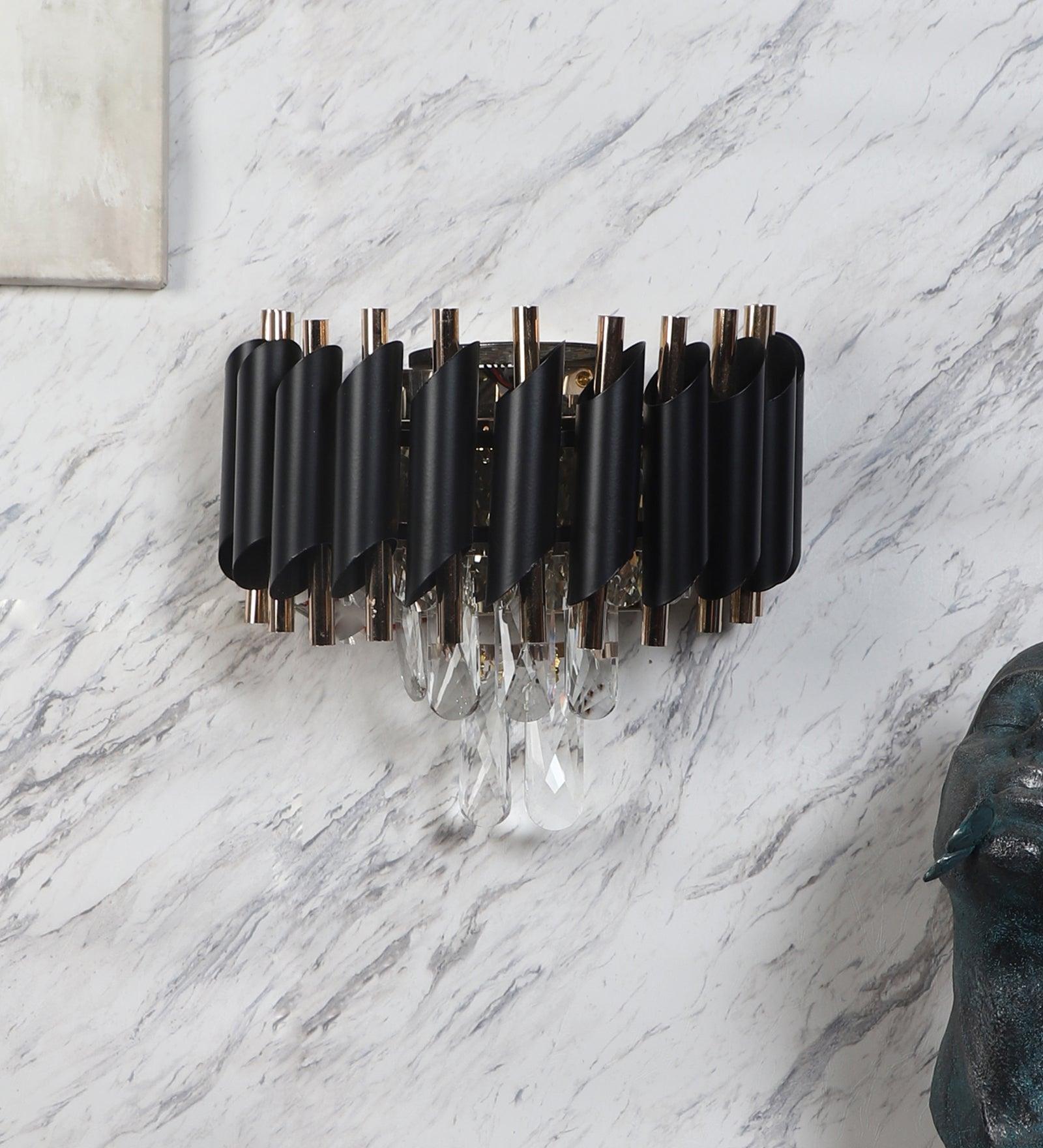 Buy Wall Light - Luna Black and Gold Iron Wall Light by ELIANTE by Jainsons Lights on IKIRU online store