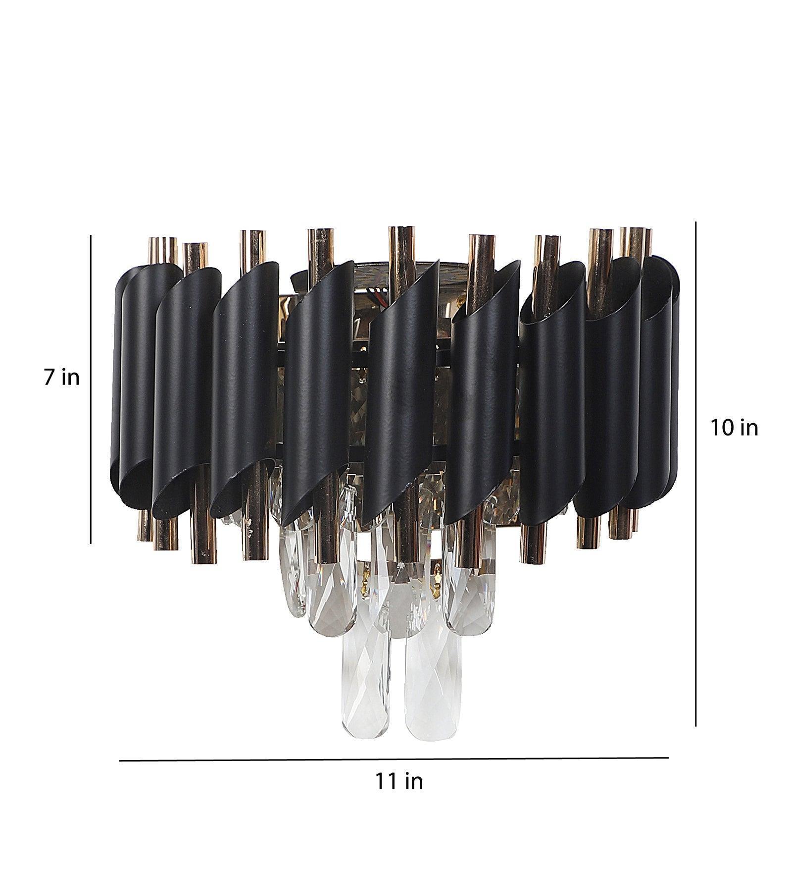 Buy Wall Light - Luna Black and Gold Iron Wall Light by ELIANTE by Jainsons Lights on IKIRU online store