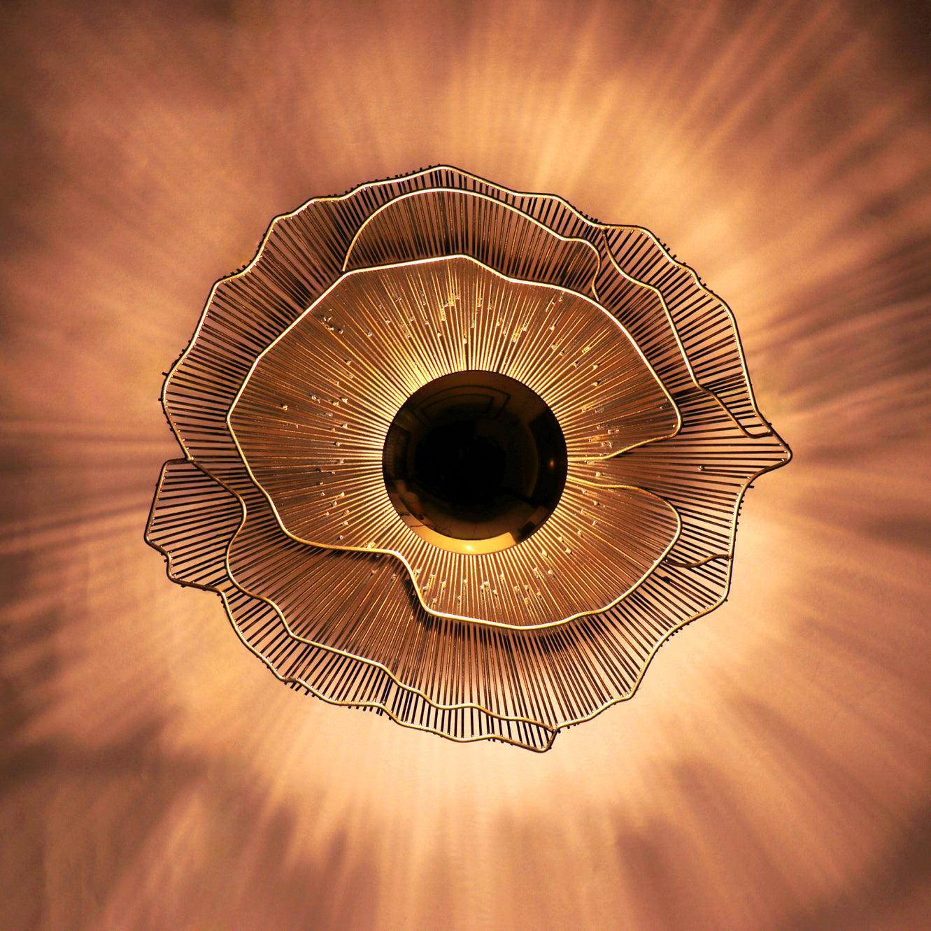 Buy Wall Light - Modern Girik Gold Effect Wall Sconce | Flower Wall Lamp Light For Home Decor by Home Blitz on IKIRU online store