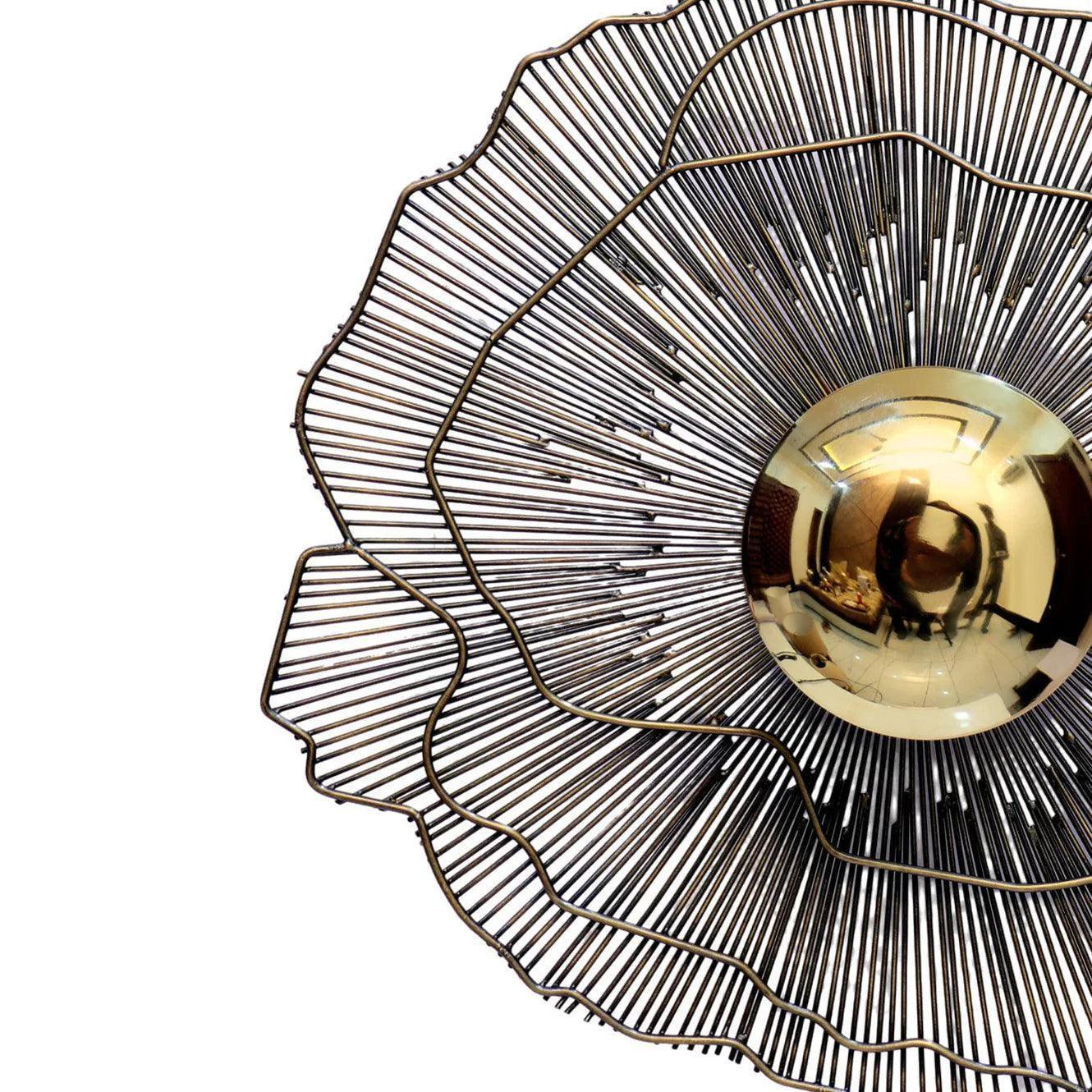 Modern Girik Gold Effect Wall Sconce | Flower Wall Lamp Light For Home Decor