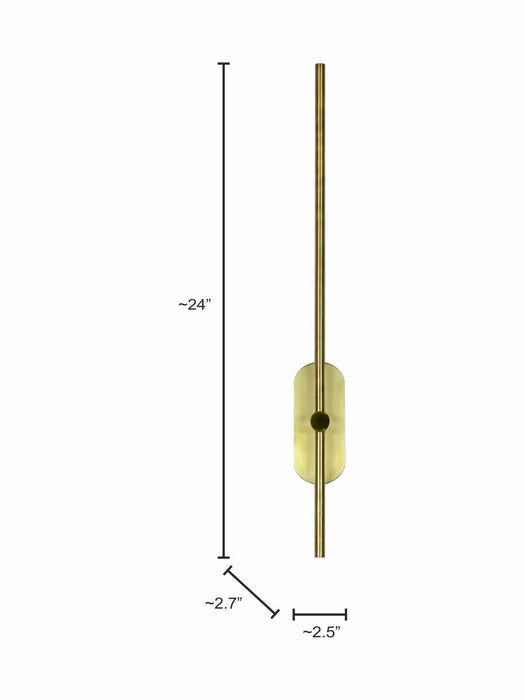 Buy Wall Light - Modern Long Saber Sword like Golden LED Wall Light Lamp For Home Decor by Fos Lighting on IKIRU online store