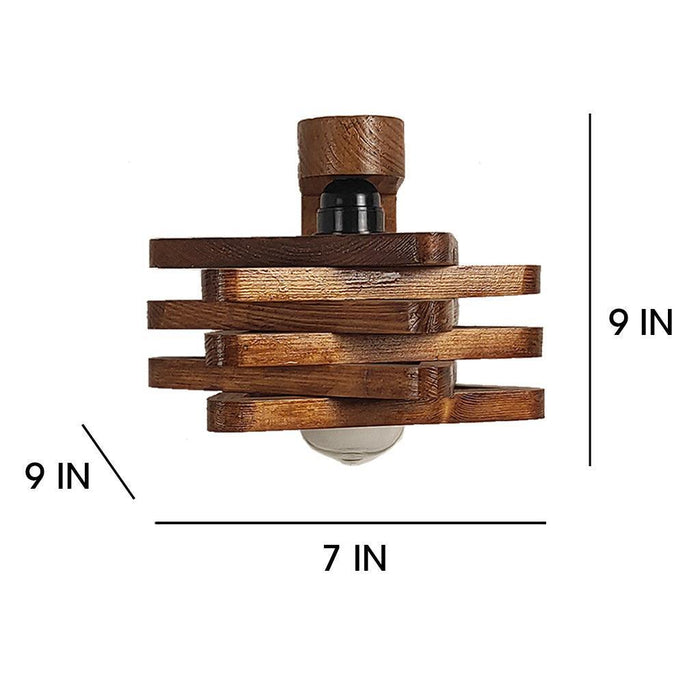 Buy Wall Light - Star Brown Wooden Wall Light | Decorative Lamps for Home by Symplify on IKIRU online store