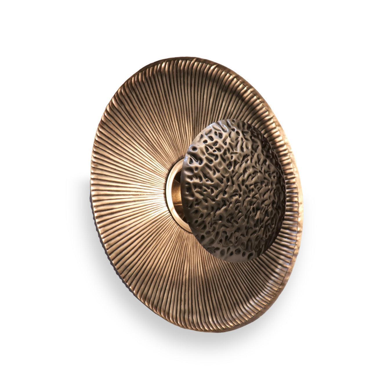 Buy Wall Light - Sufi Dark Round Iron Plate Wall Lamp Light For Indoor & Outdoor Decor by Home Blitz on IKIRU online store