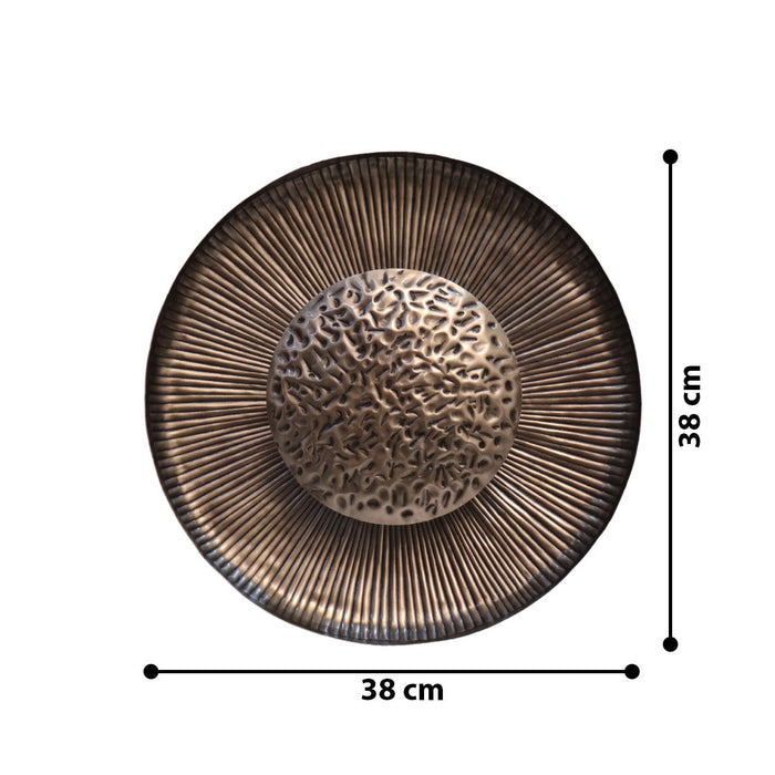 Buy Wall Light - Sufi Dark Round Iron Plate Wall Lamp Light For Indoor & Outdoor Decor by Home Blitz on IKIRU online store