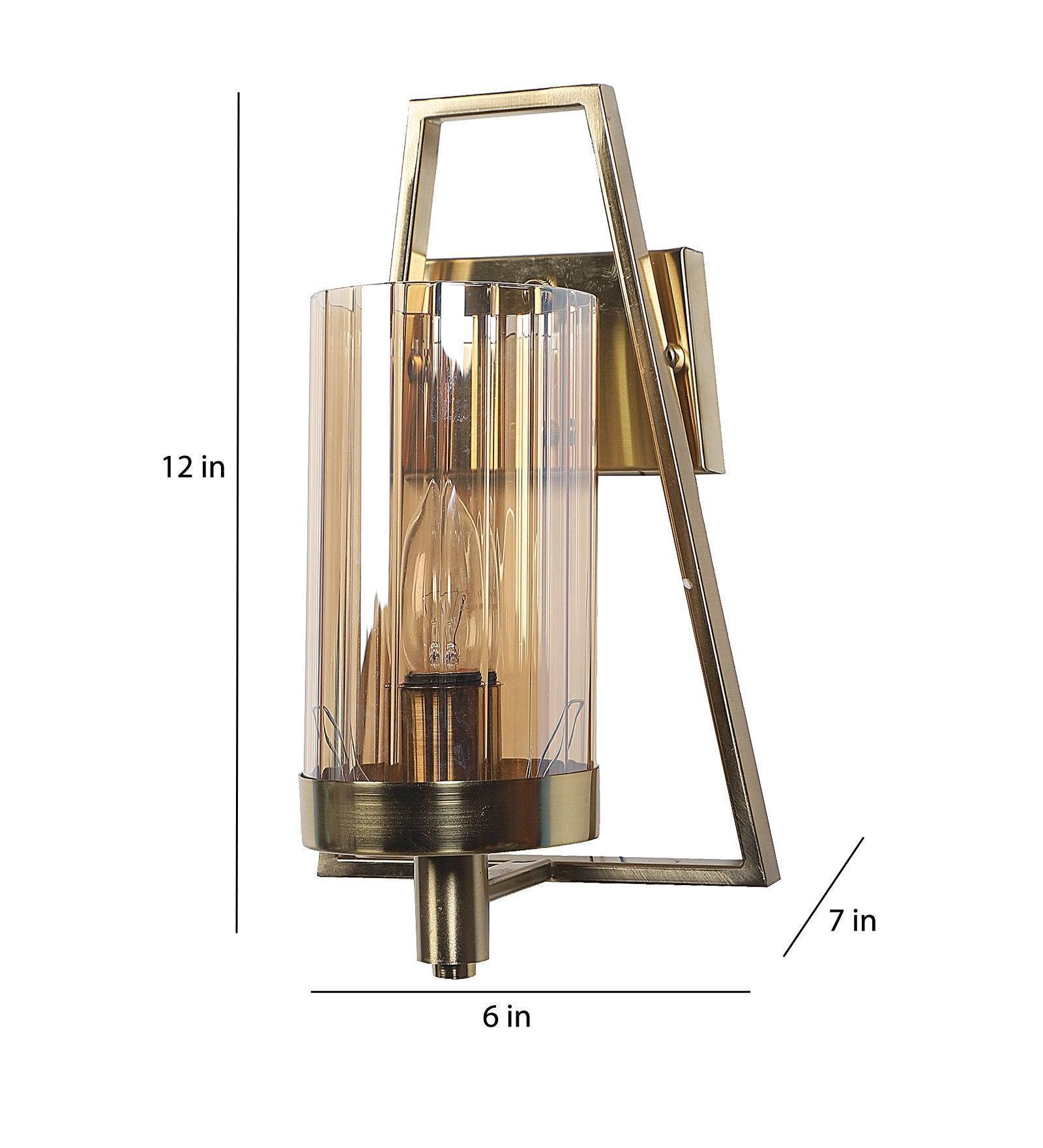 Buy Wall Light - Teena Unique Golden & Glass Finish Wall Mount Lamp For Home Decor by ELIANTE by Jainsons Lights on IKIRU online store