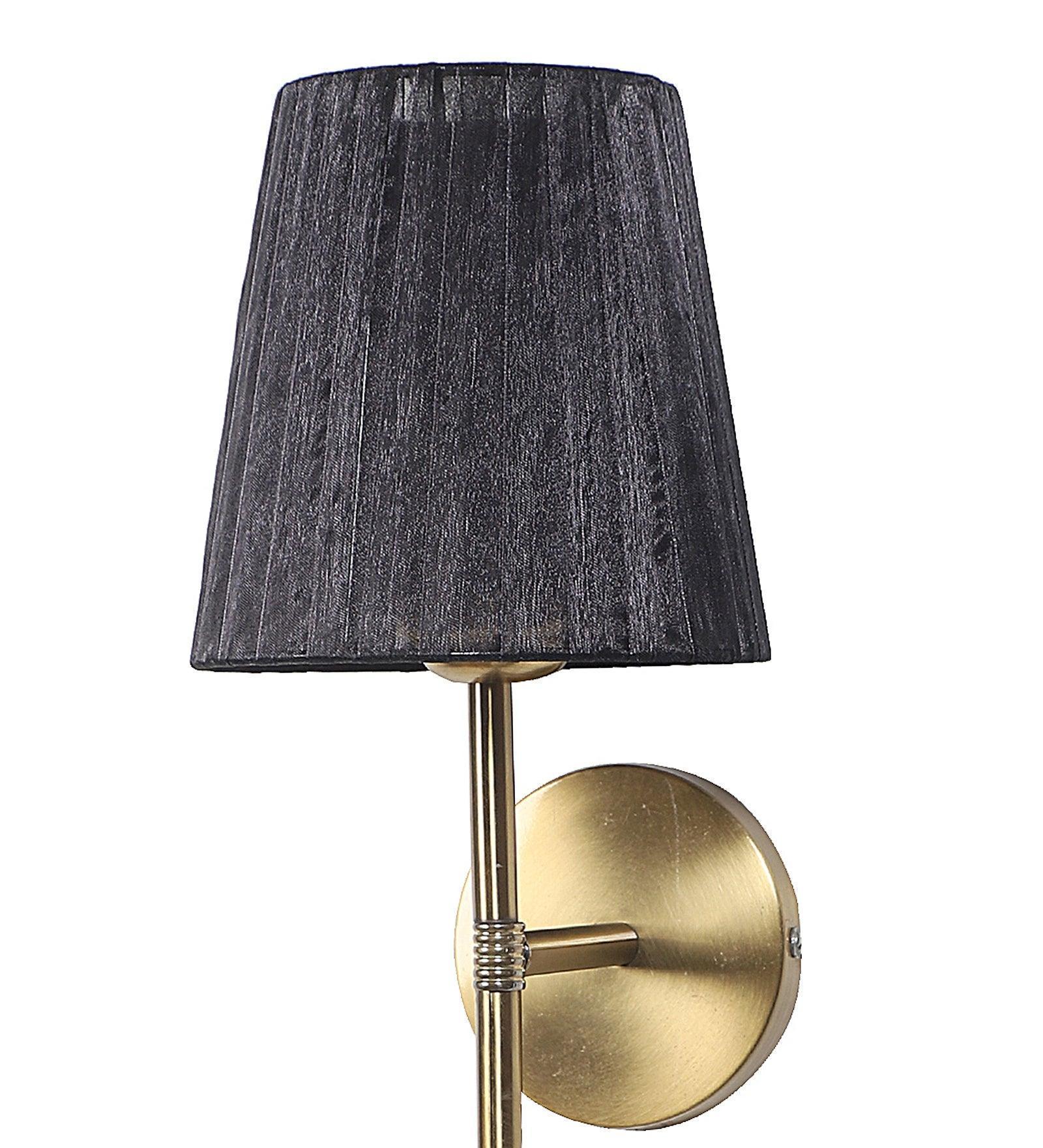 Buy Wall Light - Tino Gold Iron & Black Fabric Wall Mount Lamp Light For Home & Balcony by ELIANTE by Jainsons Lights on IKIRU online store