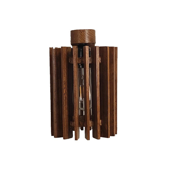 Buy Wall Light - Ventus Brown Wooden Wall Light for Living Room Decor | Hanging Lamp by Symplify on IKIRU online store