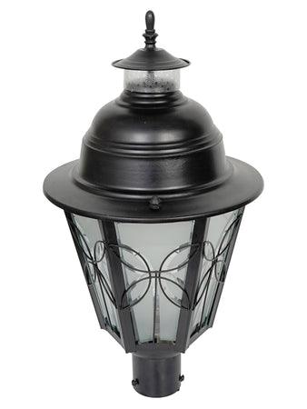 Buy Wall Light - Vintage Flower Mild Steel Black Powder Coated Rectangular Large Gate Lamp Light by Fos Lighting on IKIRU online store