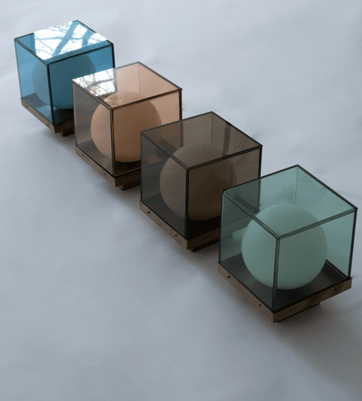Buy Wall Lights Selective Edition - Modern Edge Glass & Stainless Cubical Wall Multi Color Light Lamp For Home Decor by One-o-one Studios on IKIRU online store