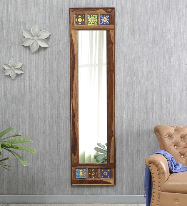 Buy Wall Mirror - Siramika Sheesham Wood Full Length Mirror by Wooden Mood on IKIRU online store