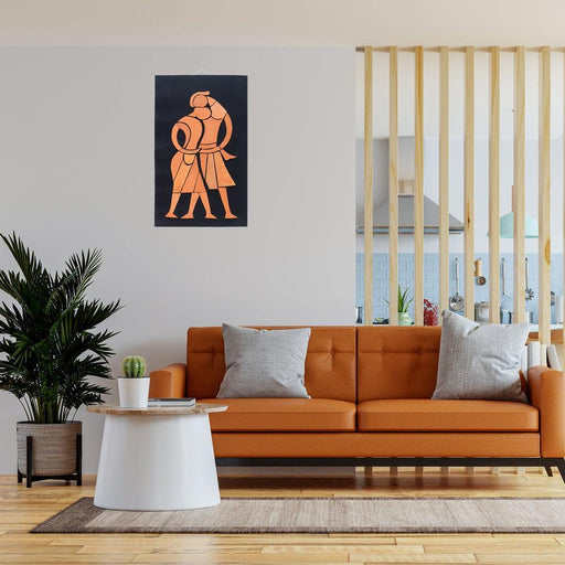 Buy Wall Paintings & Prints - Beautiful Wall Art Tribal Family | Handmade Terracotta Canvas For Decor by Sowpeace on IKIRU online store