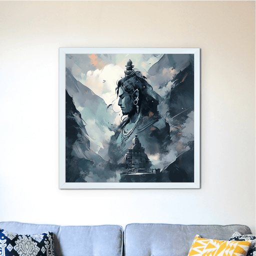 Buy Wall Paintings & Prints - Chitran Shiva Kailash Canvas Wall Painting by Sowpeace on IKIRU online store