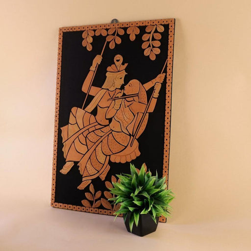 Buy Wall Paintings & Prints - Handcrafted Terracotta Wall Art Jhulan | The Swing Of Love Wall Hanging Decor by Sowpeace on IKIRU online store