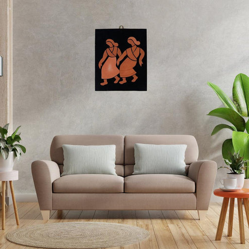 Buy Wall Paintings & Prints - Handcrafted Terracotta Wall Art Women Tribal dance For Decor by Sowpeace on IKIRU online store