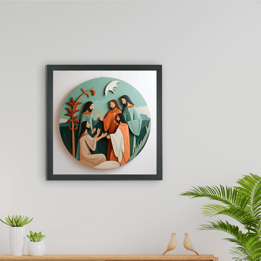 Buy Wall Paintings & Prints - Jesus & Disciples: Artisan Canvas Wall Decor for Home by Sowpeace on IKIRU online store