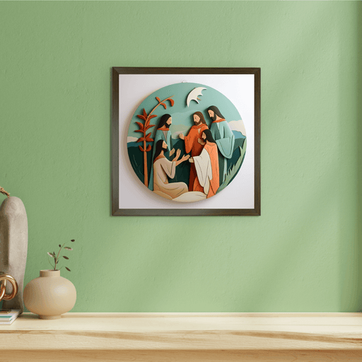 Buy Wall Paintings & Prints - Jesus & Disciples: Artisan Canvas Wall Decor for Home by Sowpeace on IKIRU online store