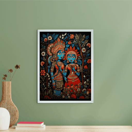 Buy Wall Paintings & Prints - Krishna Radha Canvas Wall Art: Divine Home Decor by Sowpeace on IKIRU online store