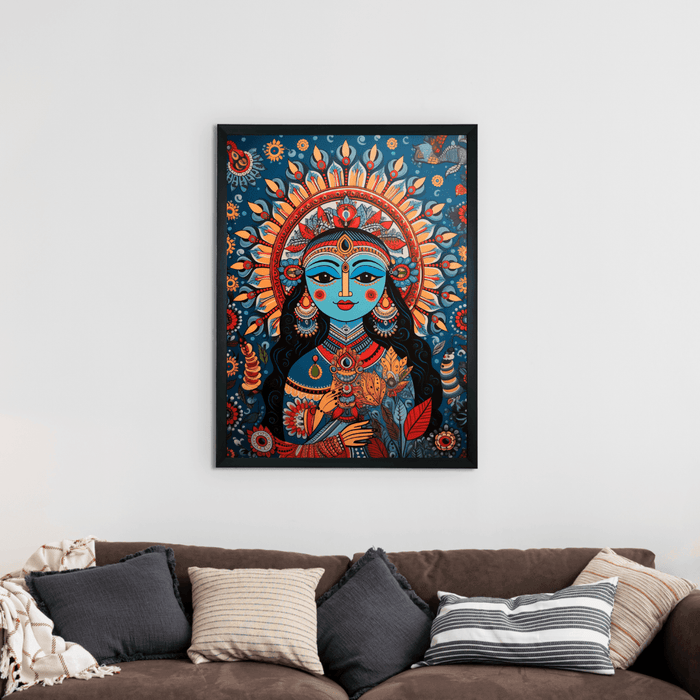 Buy Wall Paintings & Prints - Radha Blue Essence: Artisan Canvas Wall Decor Elegance by Sowpeace on IKIRU online store