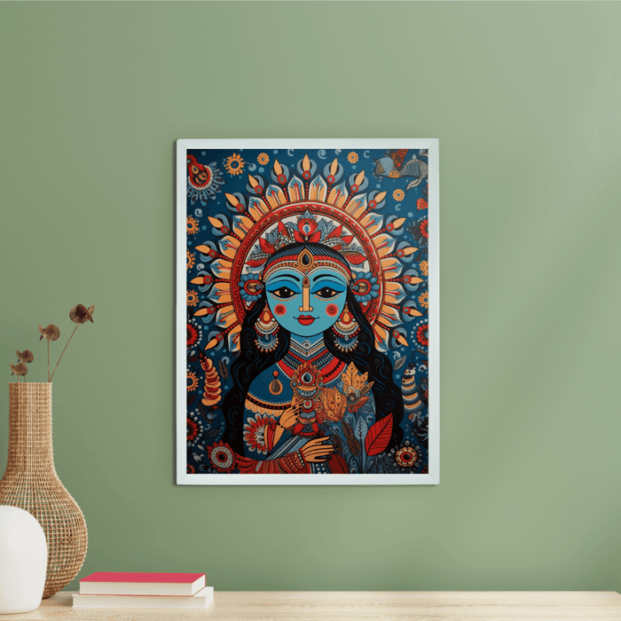 Buy Wall Paintings & Prints - Radha Blue Essence: Artisan Canvas Wall Decor Elegance by Sowpeace on IKIRU online store