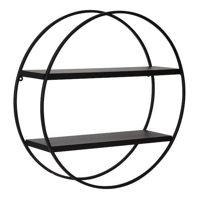 Buy Wall Shelves - Black Round Wall Shelf by Handicrafts Town on IKIRU online store
