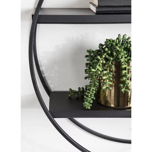 Buy Wall Shelves - Black Round Wall Shelf | Hanging Rack For Home Decor by Handicrafts Town on IKIRU online store