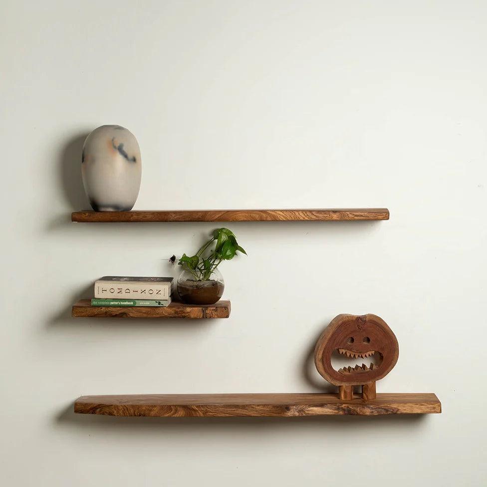 Buy Wall Shelves - Organic Shelves Set of 3 for Home Decor | Floating Wall Racks by Objectry on IKIRU online store