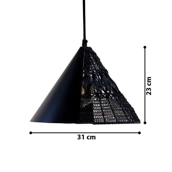Buy Hanging Lights - Warind Handcrafted Upward Cone Hanging Lamp | Pendant Light by Home Blitz on IKIRU online store