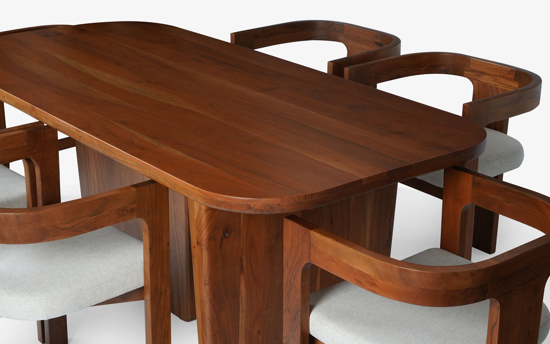 Attica Dining Table With 6 Anish Chairs
