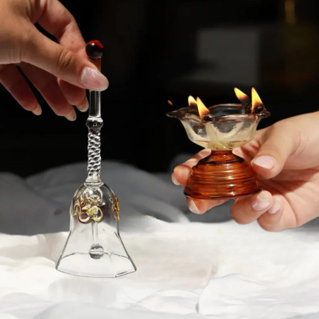 Short Gift Set - Short Diya and Ringing Bell