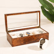 Sahaj Brown 5 Slot Watch Box