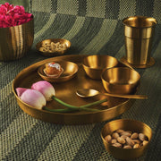 Bahaar Brass Thali Set | Traditional Brass Platter Set | Brass Dinner Set