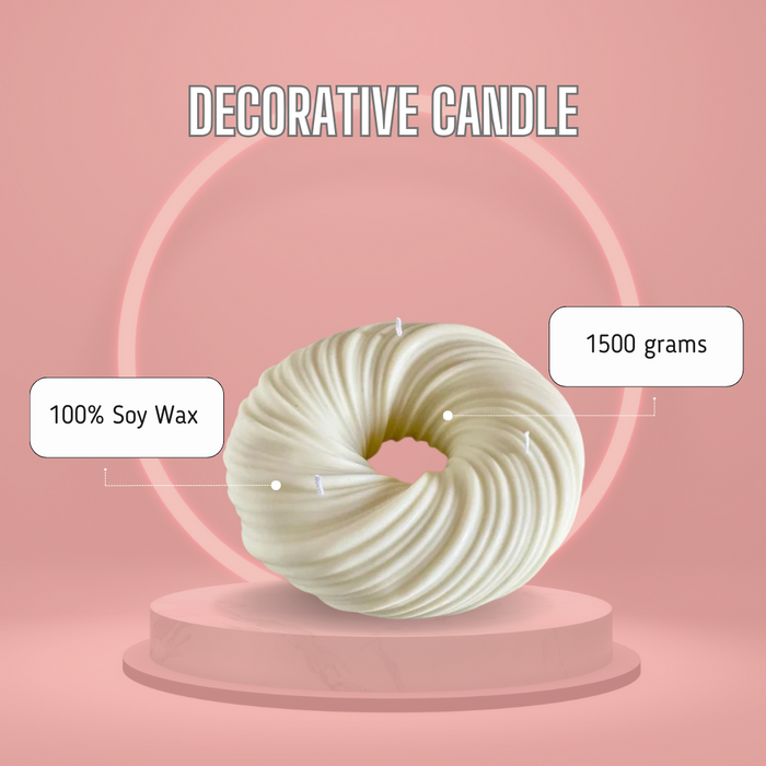 Large Swirl Soy Wax Candle