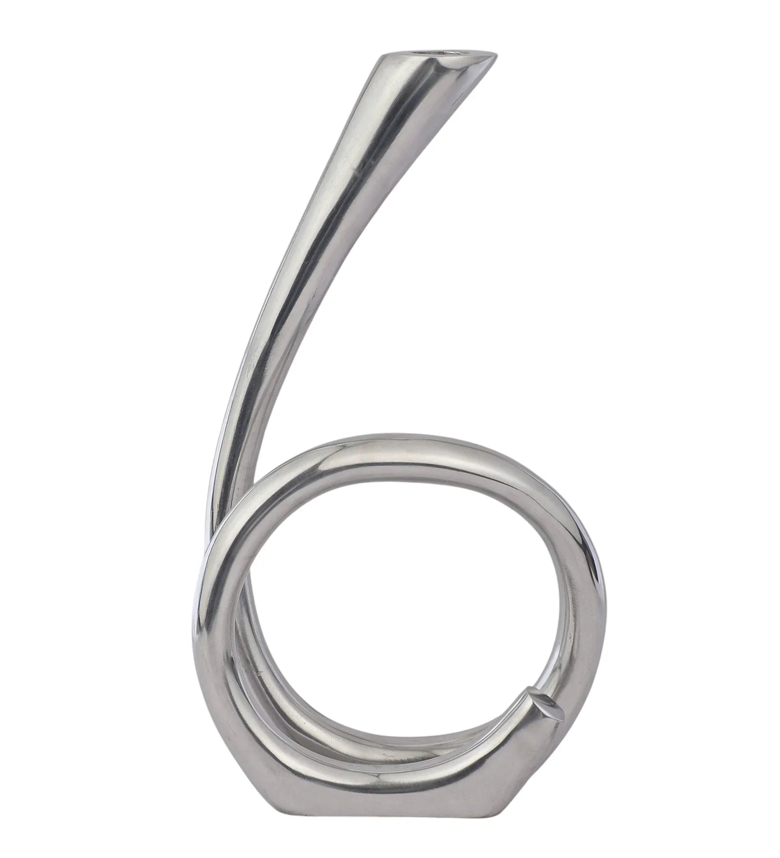 Flame Twisted Candle Holder Silver