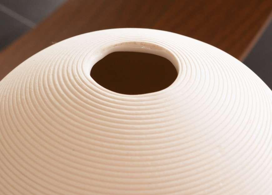 Moon Modern Round Ceramic Flower Vase for Tabletop & Centerpiece Decor | Minimalist Ceramic Home Décor Vase