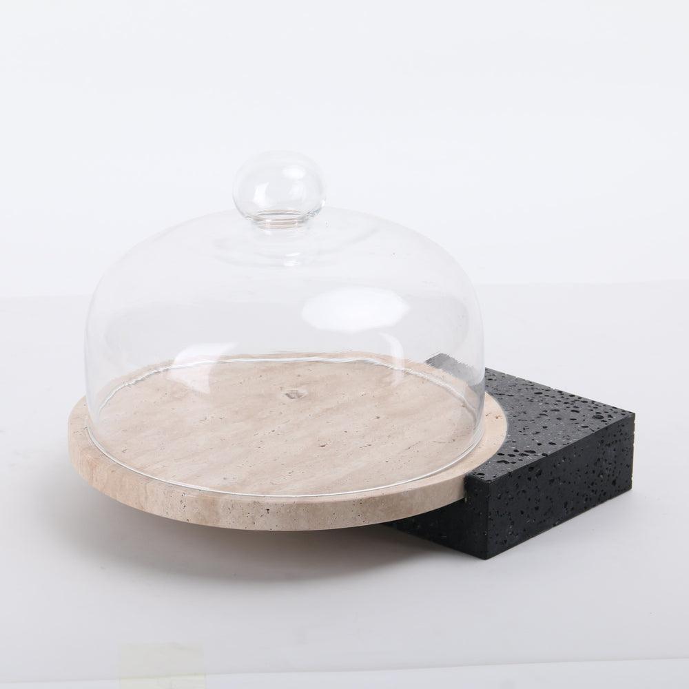 Marble-Cake And Dessert Stand With Lid