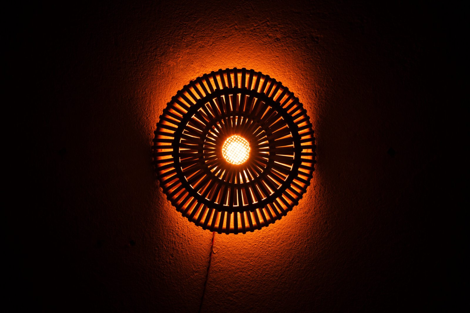 Deval Wall Lamp Light | Handwoven Rattan Ambient Wall Light for Home Decor
