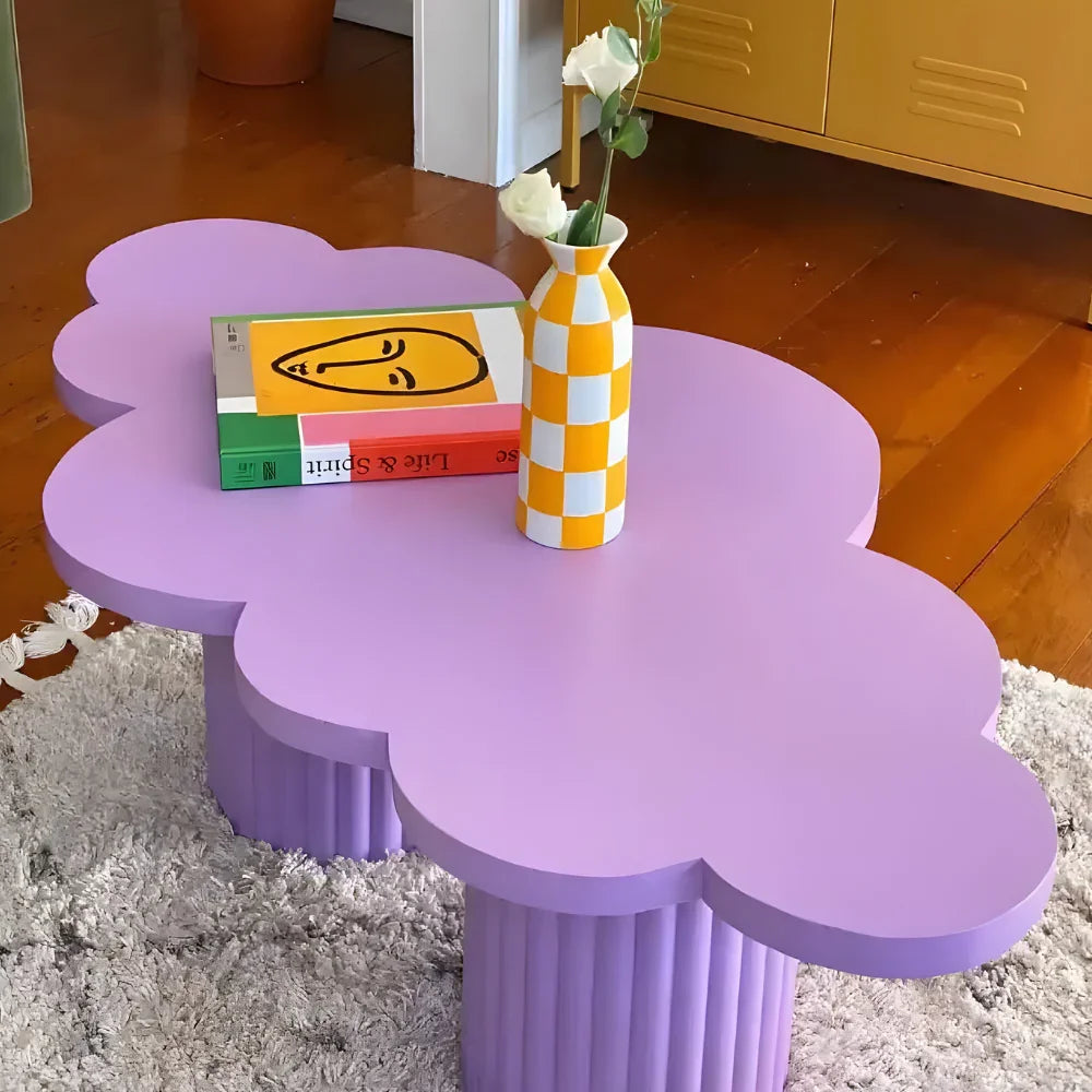 Toys Kid-Friendly Size & Safe Design Coffee Table for Kids (Purple)