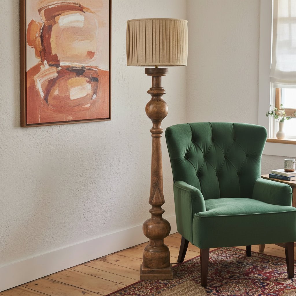 Aarav Wooden Floor Lamp