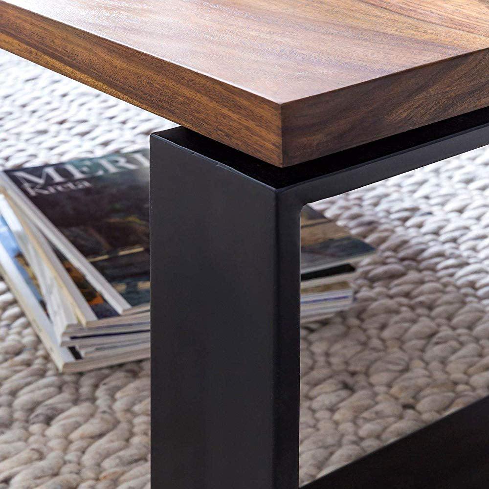 Solid Sheesham Wood Coffee Table | Modern Center Table for Living Room